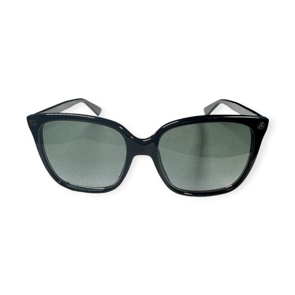 Gucci GG0022S Butterfly Black Sunglasses Oversized Gray Lenses w/ Case main image 4
